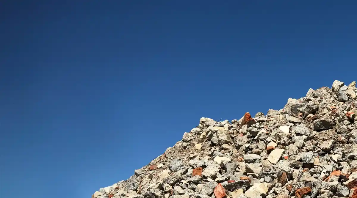 Image of construction debris transportation